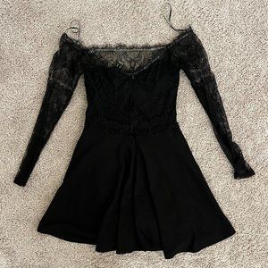 Revamped Lacey Black Goth Mini Dress XS